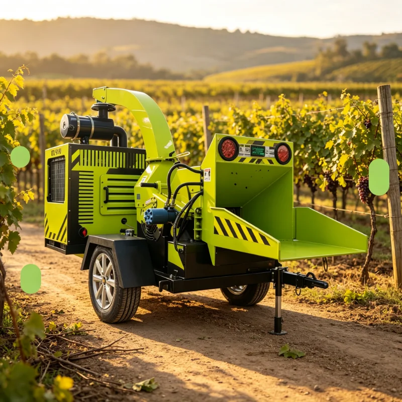 Chinese Factory Diesel Engine Wood Chipper Machines Garden Maintenance Wood Chipper Chain Feeding Mobile Wood Chipper