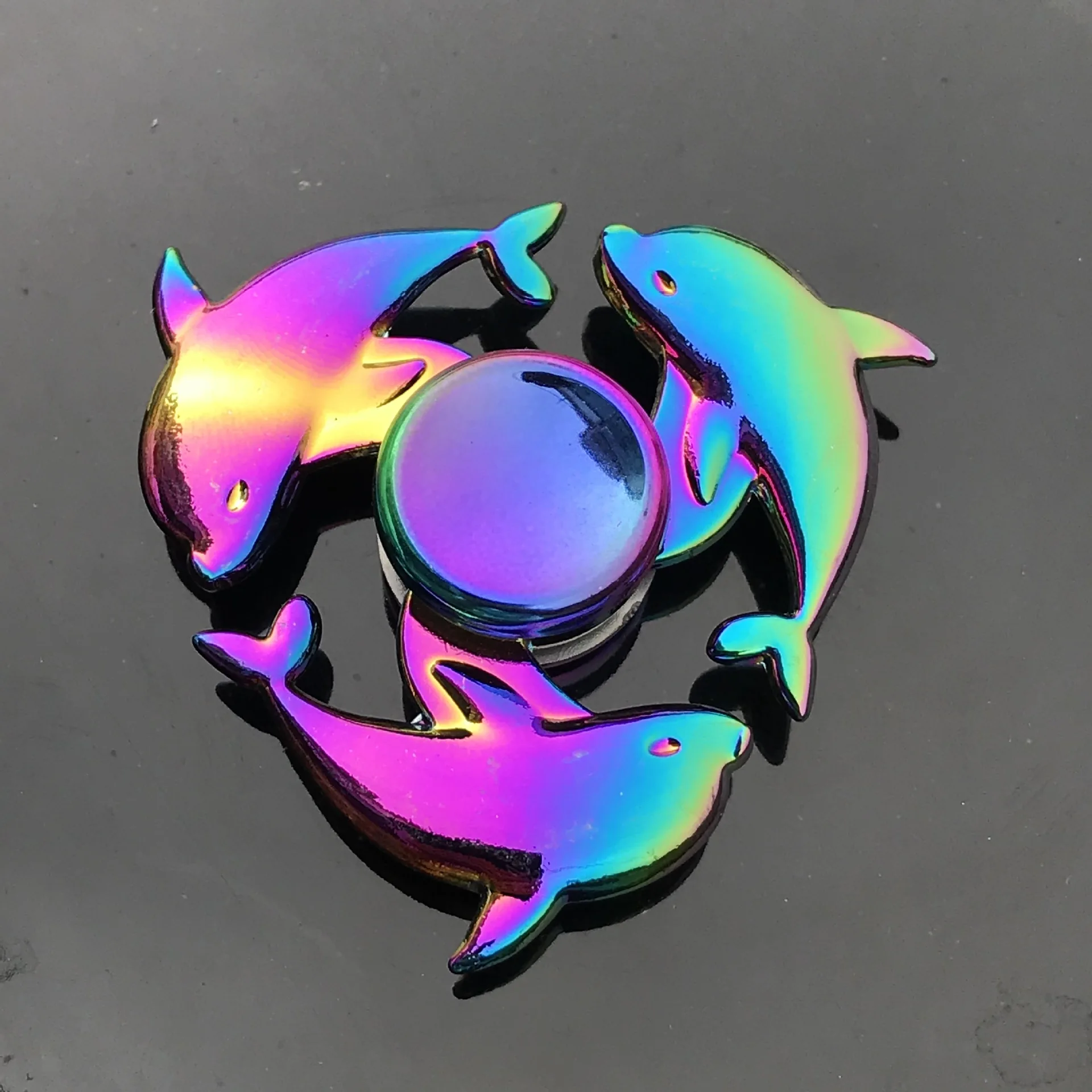 Rainbow Fidget Metallspinner, bunte Fingerspinner, Hochgeschwindigkeits-Handspinner, Zappelspielzeug zur Stress- und Angstlinderung für Erwachsene