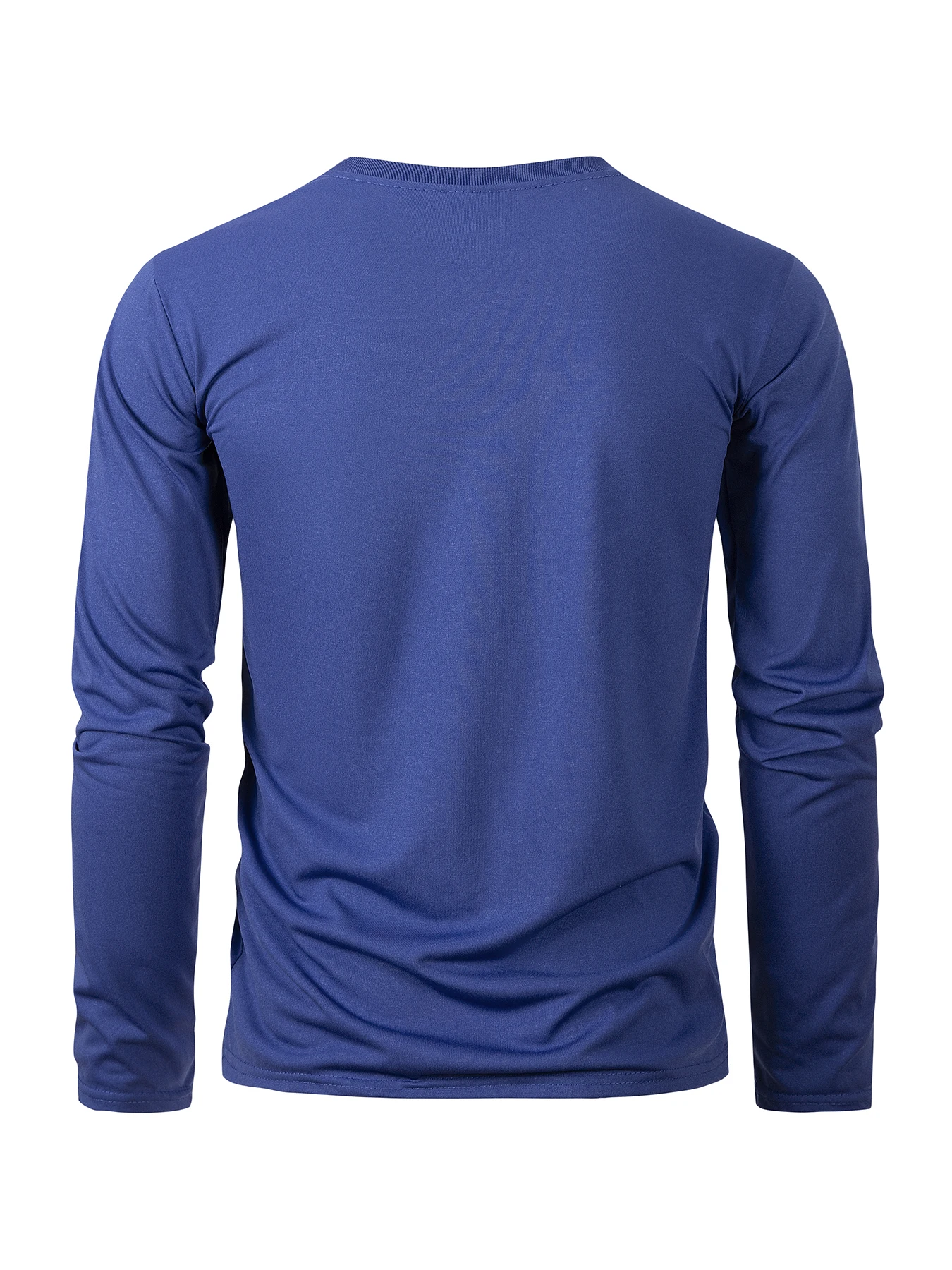 Frühling Herbst männer T-shirts Langarm Casual Tops Einfarbig Hohe Qualität Schwarz T-Shirt Klassische Männer Kleidung – Detail 14