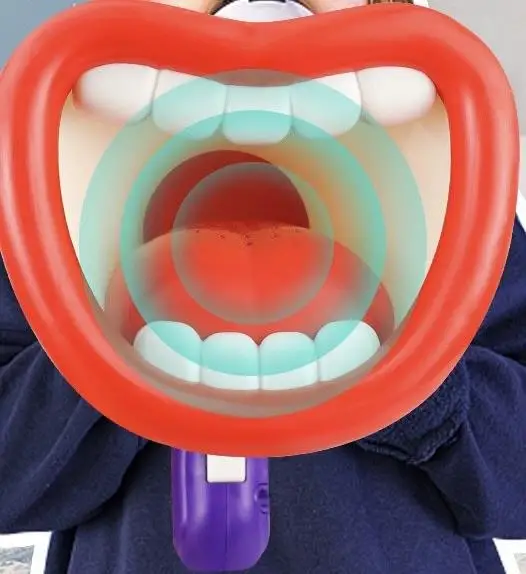 Crianças trocador de voz brinquedo divertido portátil alto-falante brinquedos vocais nova boca grande engraçado megafone gravação brinquedo crianças trocador de voz brinquedo
