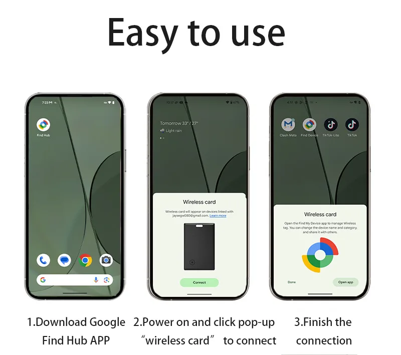 Android Wallet Tracker Card Compatible with Google Find Hub Slim Tracking Card - Wallet Finder, Item Locator for Luggage Tags image 6