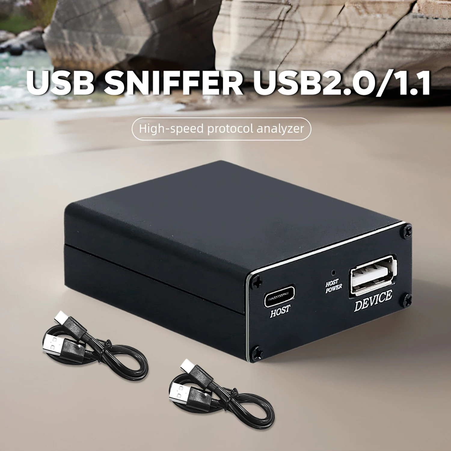 Analisador de protocolo Sniffer USB 2.0/Captura de pacotes de alta velocidade/Monitor de ônibus USB/Compatível com Wireshark/Linux