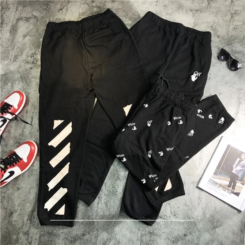 

Мужские классические прямые брюки Street Sle из хлопка с полосками и логотипом-стрелкой, утепленные, осенне-зимние, с высокой талией