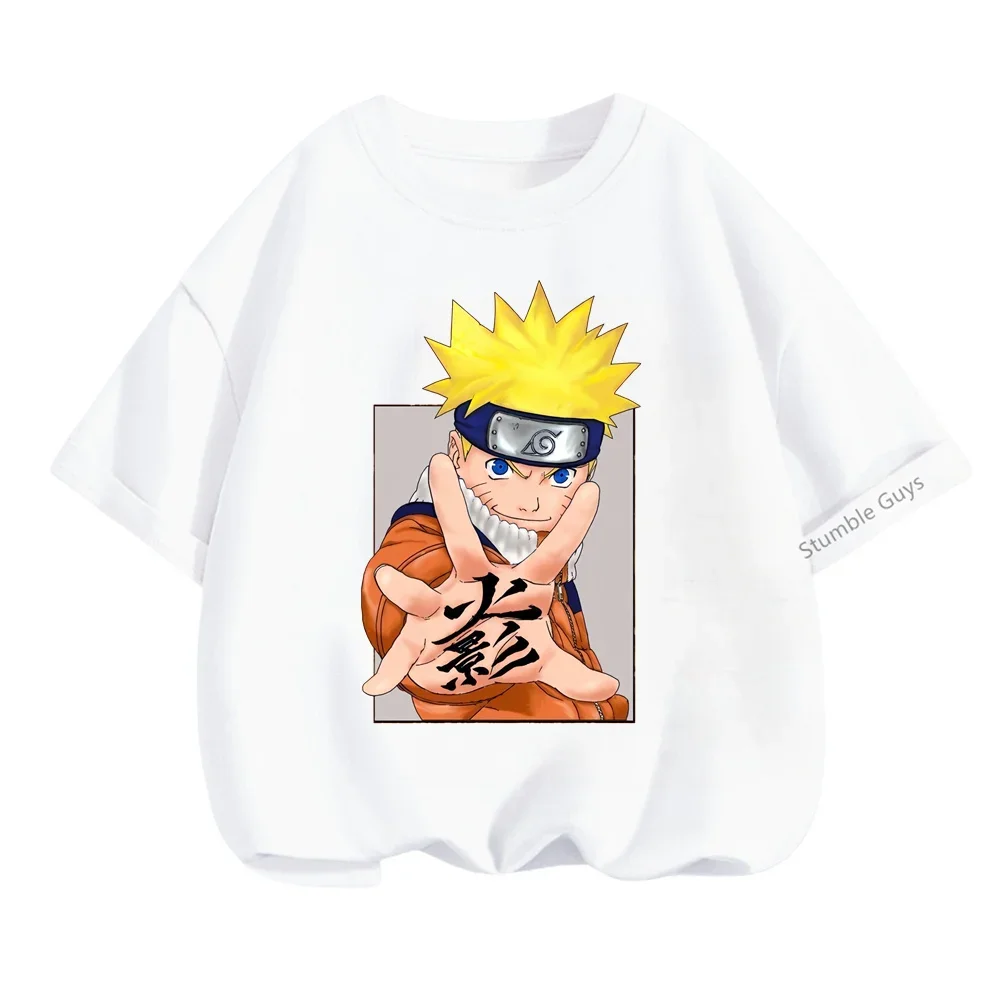 Summer Narutos T-shirt Street Wear Round Neck Short Sleeve T-shirt Funny Boy Clothes Casual Teen Sasuke Kakashi 3d T-shirt