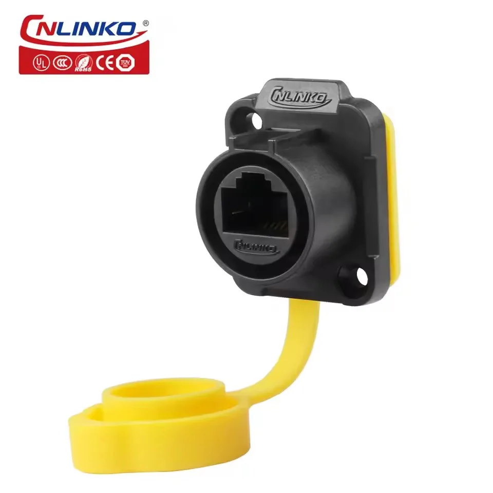 Cnlinko Lp20 M20 Luchtvaart Waterdichte Rj45 Lassen 8pin Cat6 Panel Socket Stekker Signaal Connector Voor Pc Tv Ethernet Router Switch