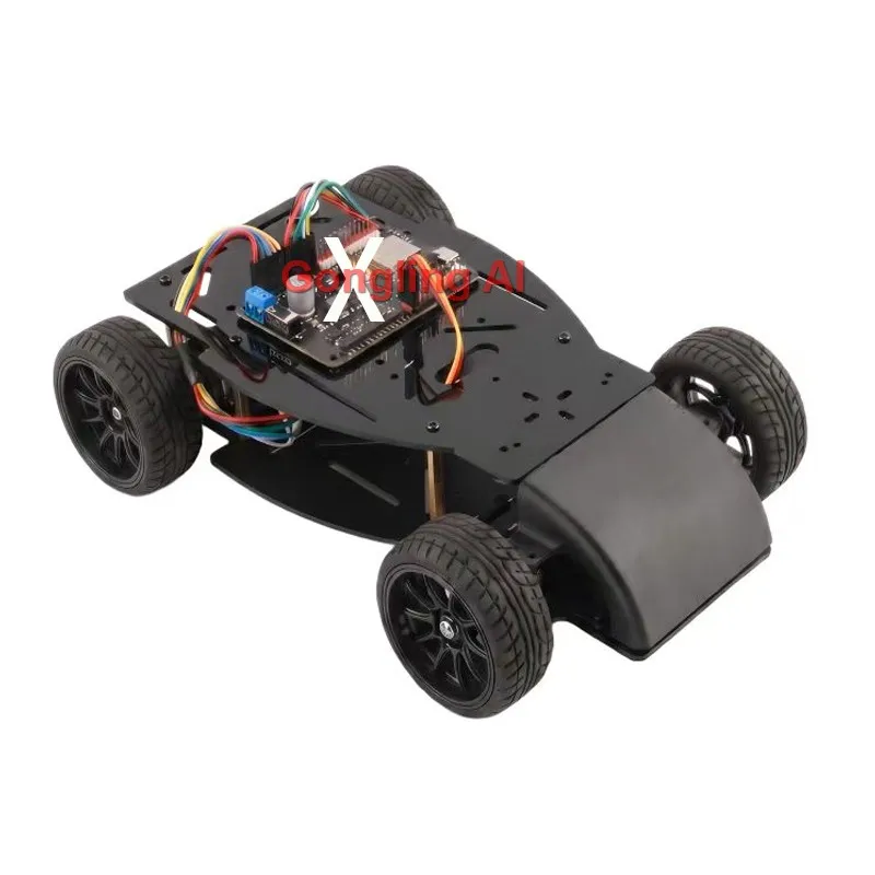 4WD Ackermann Car Servo Steering With Dual Encoder Motors Active Differential Ps2 Programmable Robot RC Tank For Arduino DIY Kit
