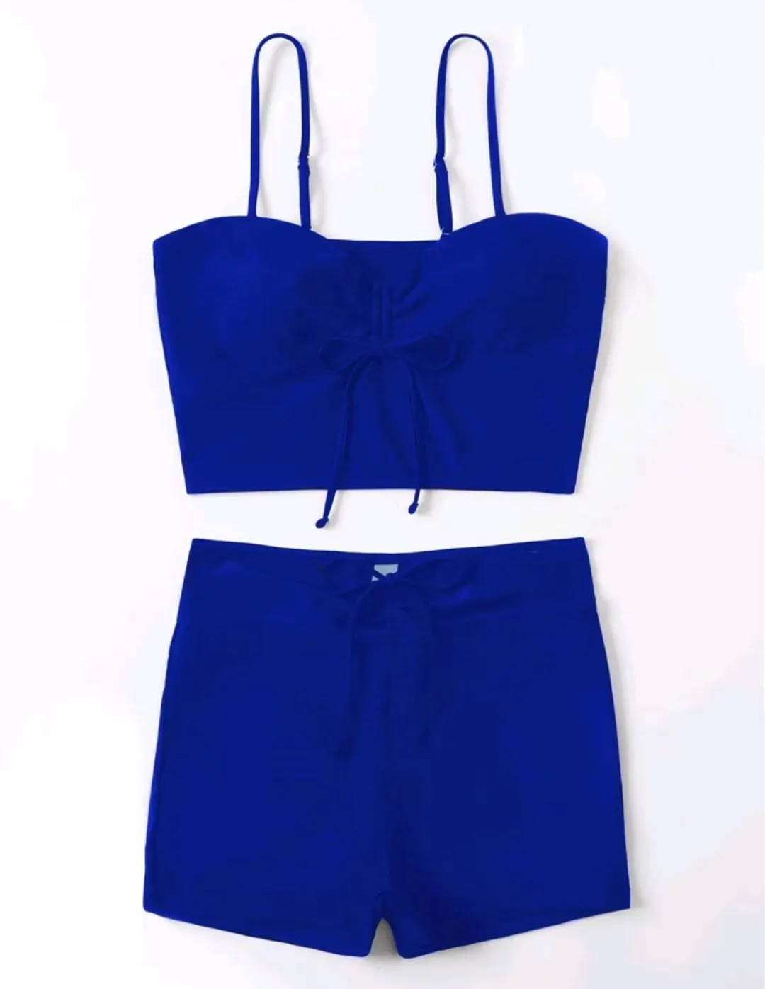 2026 Leaf Batch Swimsuit Women High Waist Bikini Set Drawstring Swimwear Female Padded Bathing Suit Swimming Beachwear Summer
