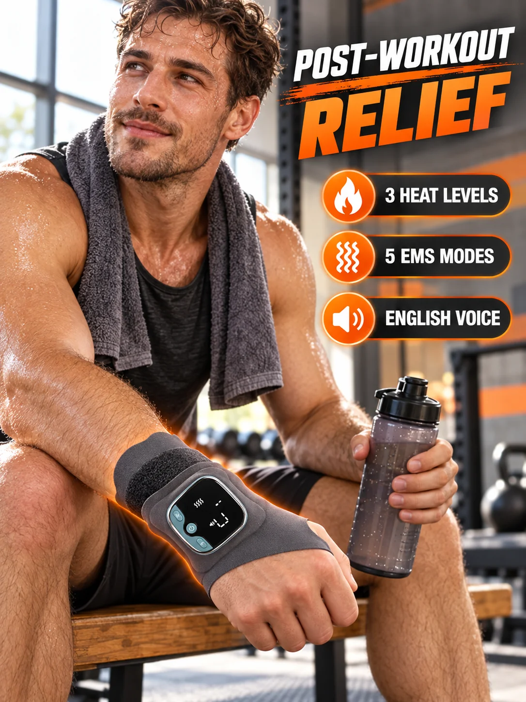 Orthopedic Wrist Brace Carpal Tunnel Wrist Splint Electric Heated Wrist Massager Low Frequency Pulse