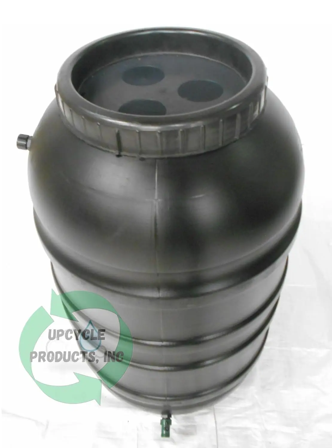 Rain Barrel, 55 Gallon, Black, Plastic, , Rain Water Harvesting