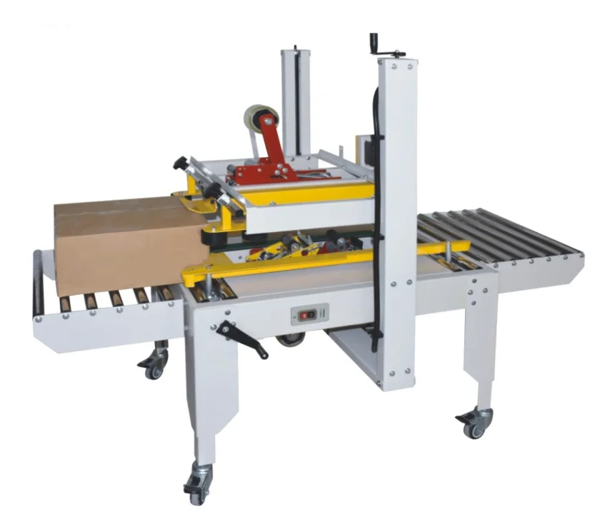 

Automatic Carton Sealing Machine - Packaging Box Folding, Sealing And Label Attaching Machine - Cartoon Shell Packaging Machine
