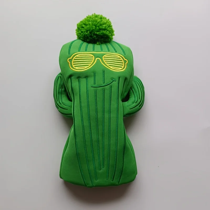 New Golf Club Cover, Knitted Cactus Golf Club Head Protective Cover, A Set of 4