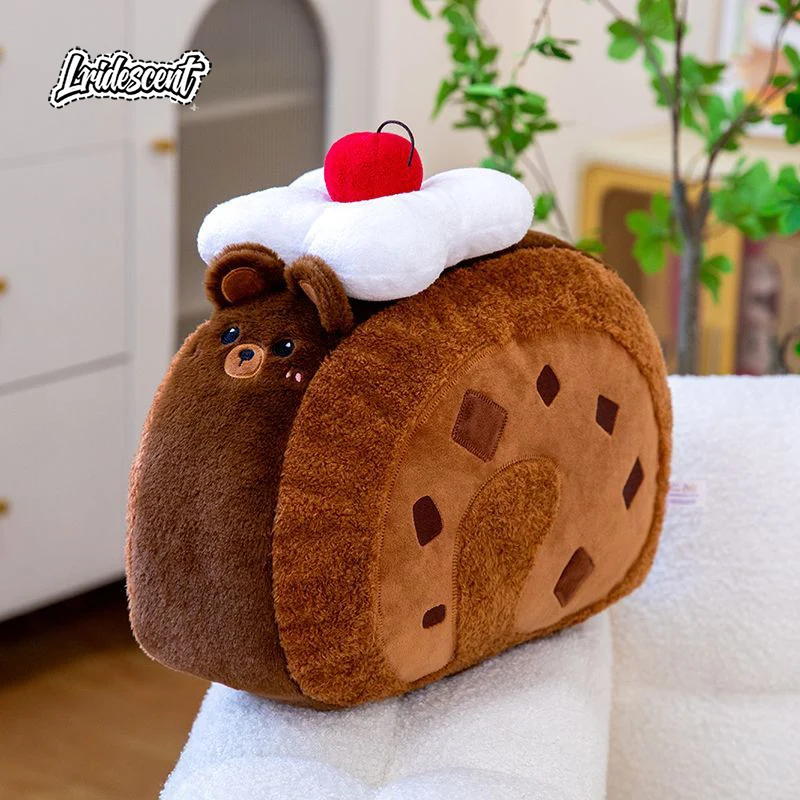 

Cute Cake Roll Plush Pillow Soft Stuffed Toy Kawaii Cushion for Girls Birthday Gift Home Decor for Sofa Bedroom Living Room