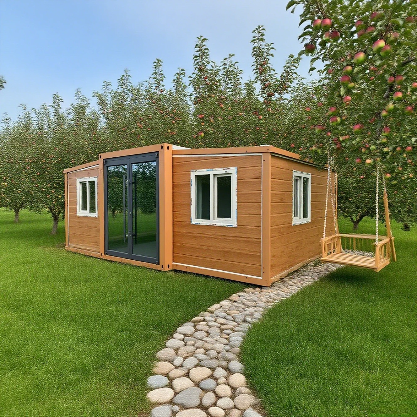 

Expanded Steel Container House Folding Container With Bedroom Living Room Kitchen and Bathroom(Deposit Price