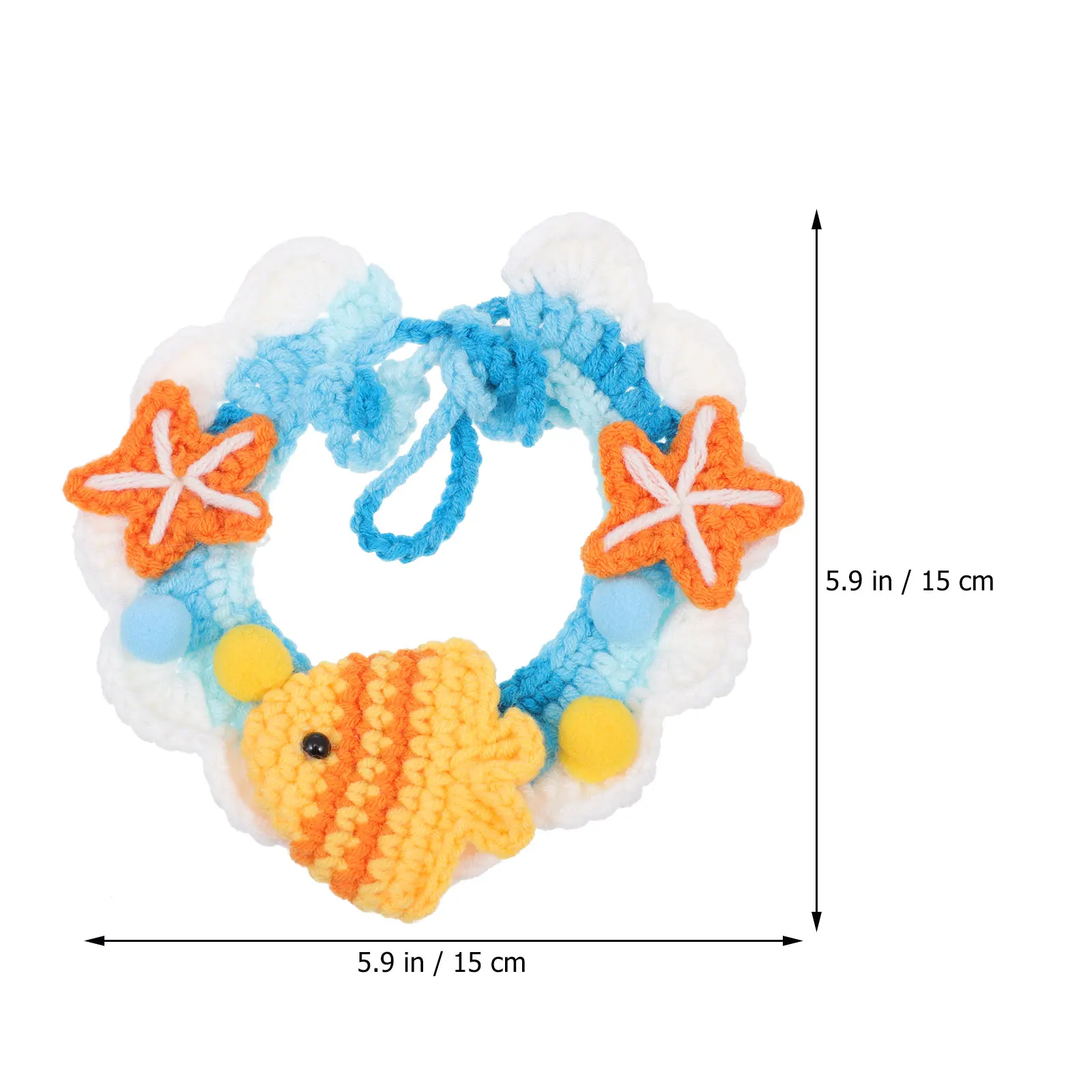 

Cats Collar Release Safety Knitted Adjustable Small Cat Kitten Cartoon Pattern Lovely Fashion Pet Supplies