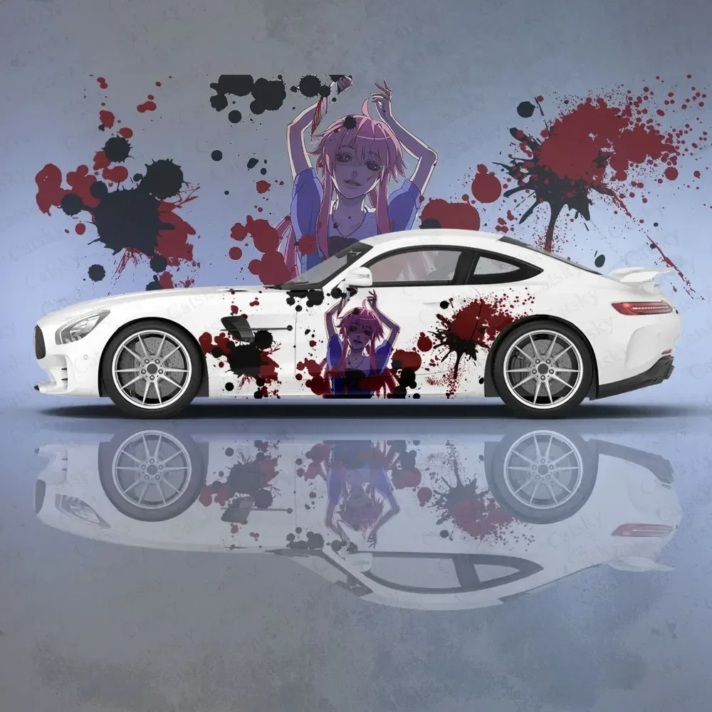 Future Diary Car Body Sticker Anime Itasha Vinyl Car Side Decal Sticker Cars Decor Sticker Car-Protective Film