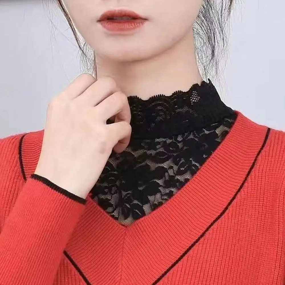 Fake Collar White Black Lace Floral Women Detachable False Collar Blouse False Collar Blouse Shirt Removable Sweater Decoration