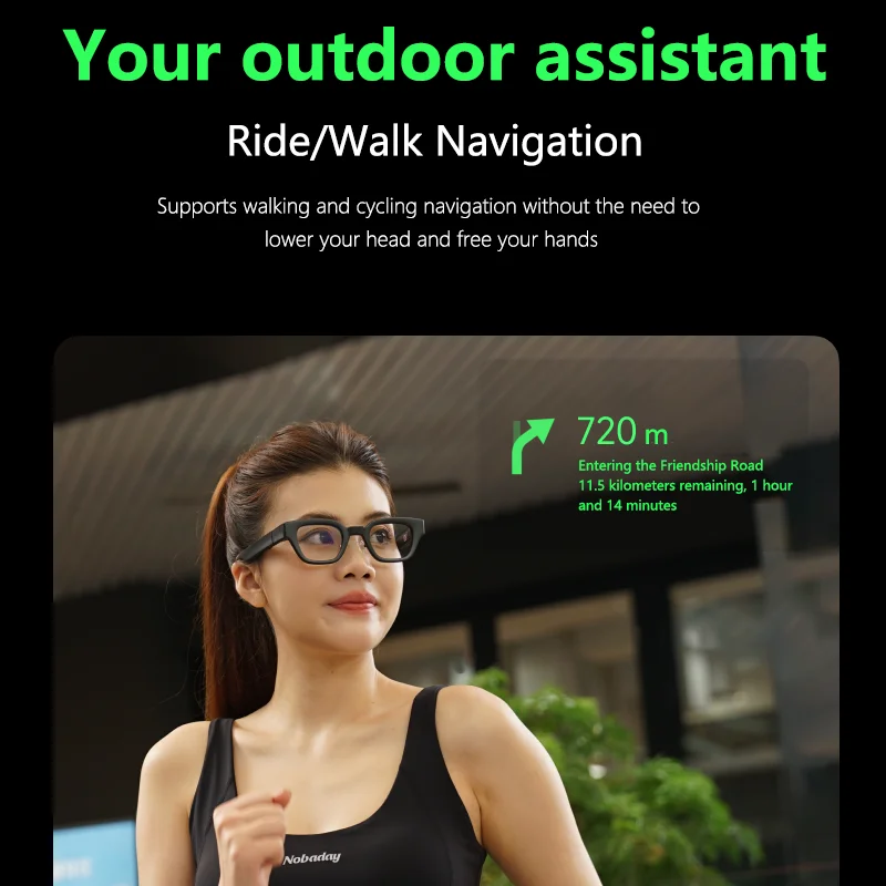 Inmo Go-gafas inteligentes AR, lentes reales, inalámbricas, ultraligeras, AI Assistant, traductor