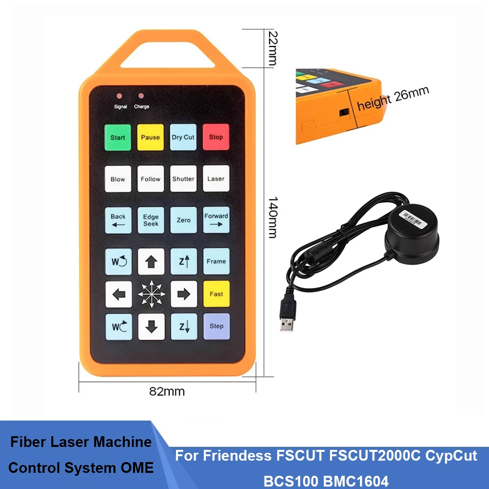 

Fiber Laser Machine Control System OEM Wireless handle Box for Friendess FSCUT FSCUT2000C CypCut BCS100 BMC1604