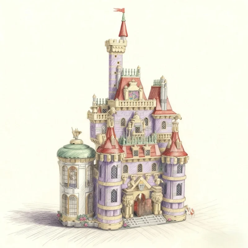 

Castle model building block kit, street view building, building block toys for girls and adults, birthday gifts, Christmas gifts