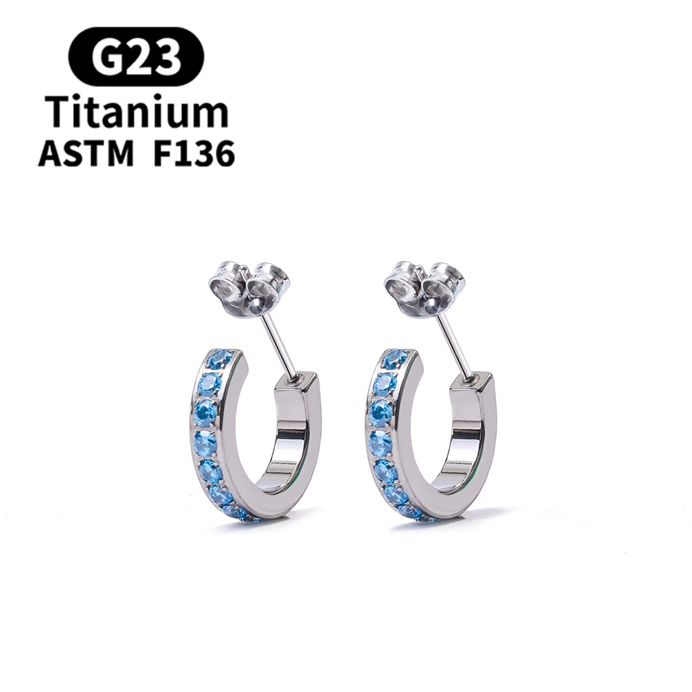 

1 Pair G23 Titanium ASTM F136 Titanium Shell Stud Earrings Cartilage Tragus Earrings Jewelry for Women