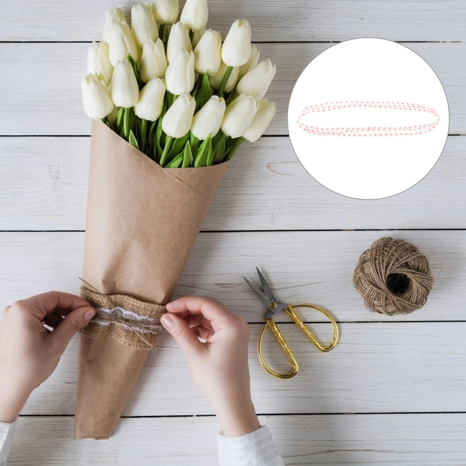 

Embroidery Flower Lace Trim Ribbon for Sewing DIY Clothing Supplies Wedding Decor Polyester Silk Material Safe Durable