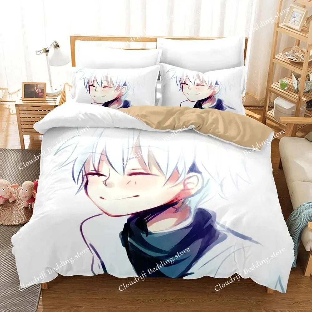 

Japanese Anime Characters Bed Linen, Anime Bedding Set, Duvet Cover for Teenagers, Cartoon Microfibre 3D Print Duvet Cover