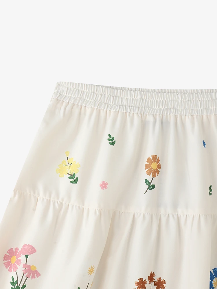 

ZANZEA Bohemian Autumn Maxi Skirts 2025 Women Elastic Waist Jupes Faldas Saia High Waist Pleated Printing Long Bottoms Casual