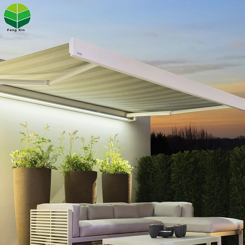 Outdoor Retractable Awning Pergola Roof 4x3m Side Electric Sun Awnings