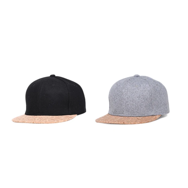 2 Pcs Autumn Cork Fashion Simple Men Women Hat Hats Baseball Cap Snapback Simple Classic Caps Winter , Black & Light Grey