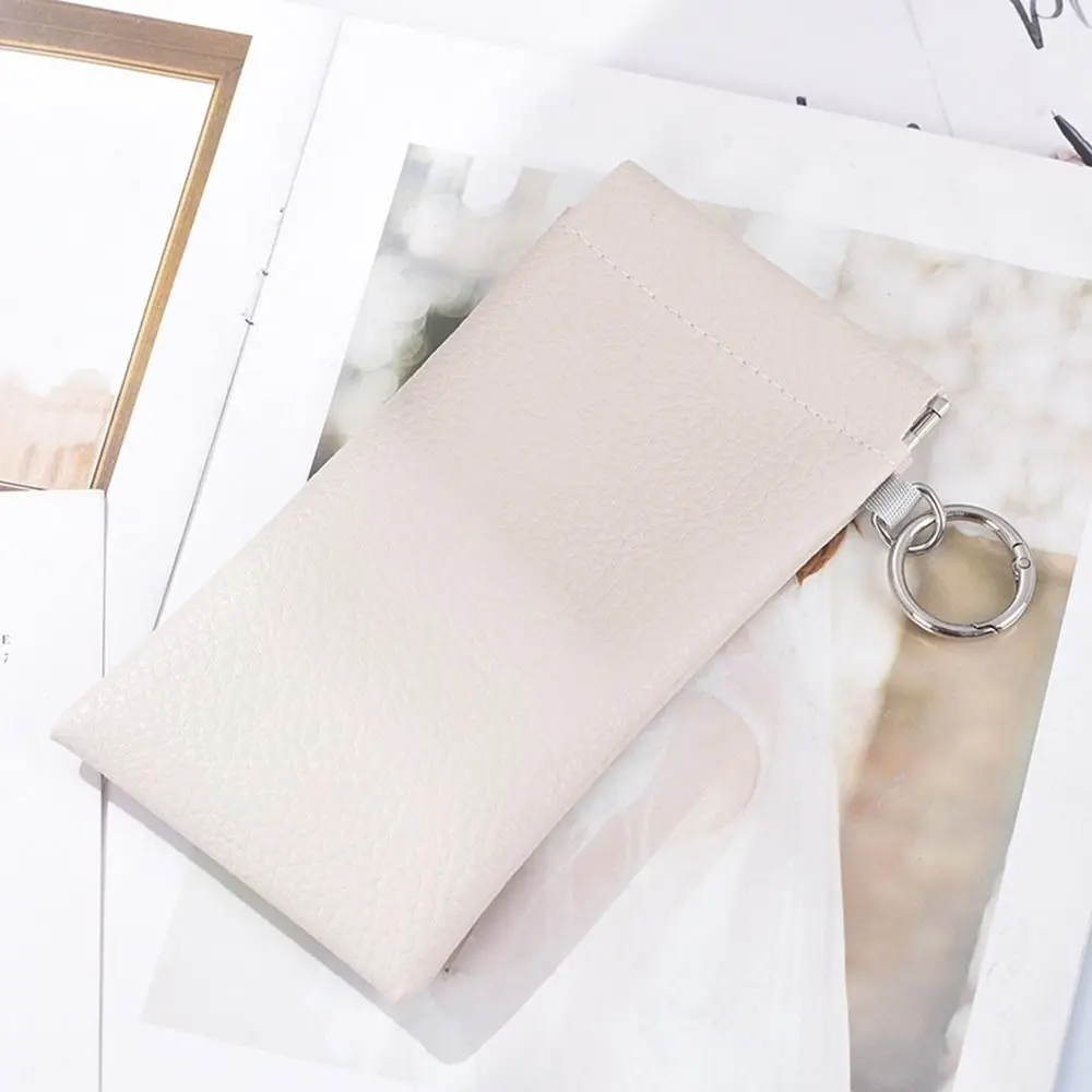 PU Leather Eyeglass Storage Bag Automatic Closure Dustproof Glasses Protective Case Hanging Spring Hinge Glasses Storage Bag