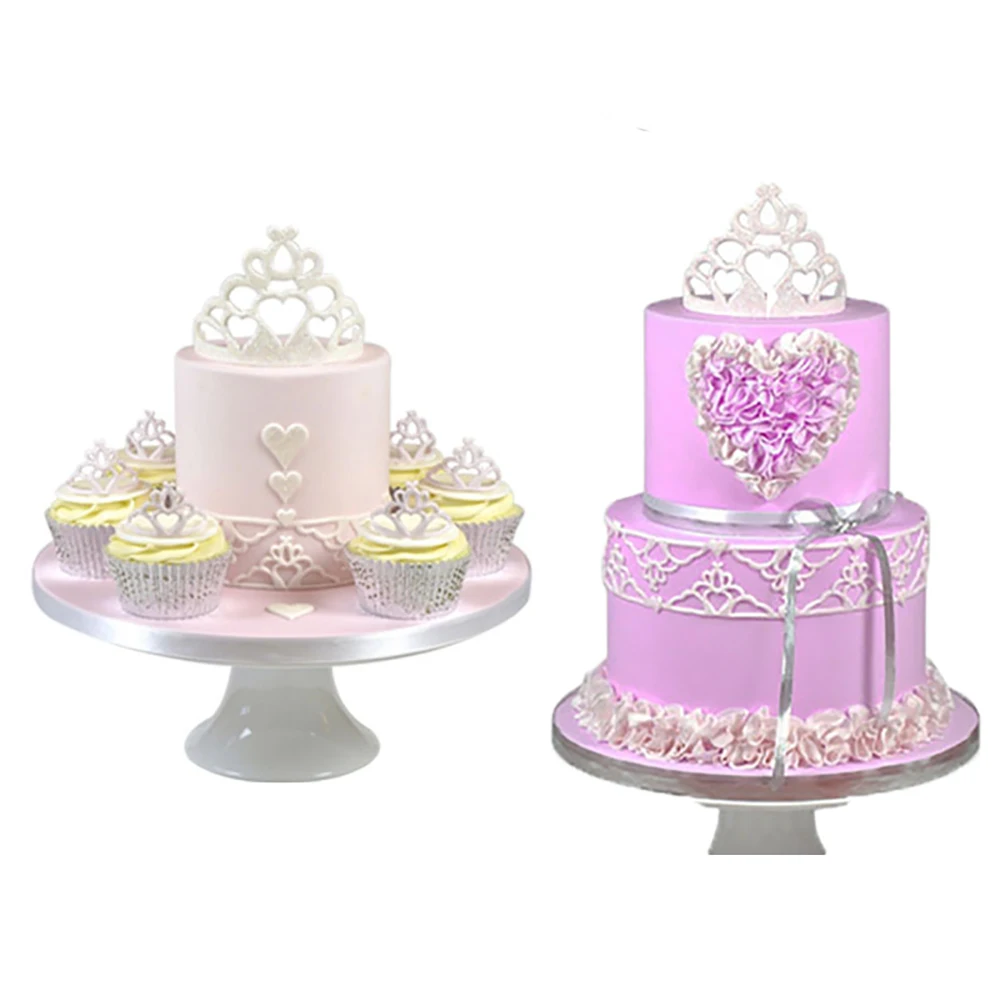 

2Pcs Crown Cookie Cutter Fondant Cake Baking Tools Mold Cake Decor Embossed Molds Baking Pastry Mold Cake Tools