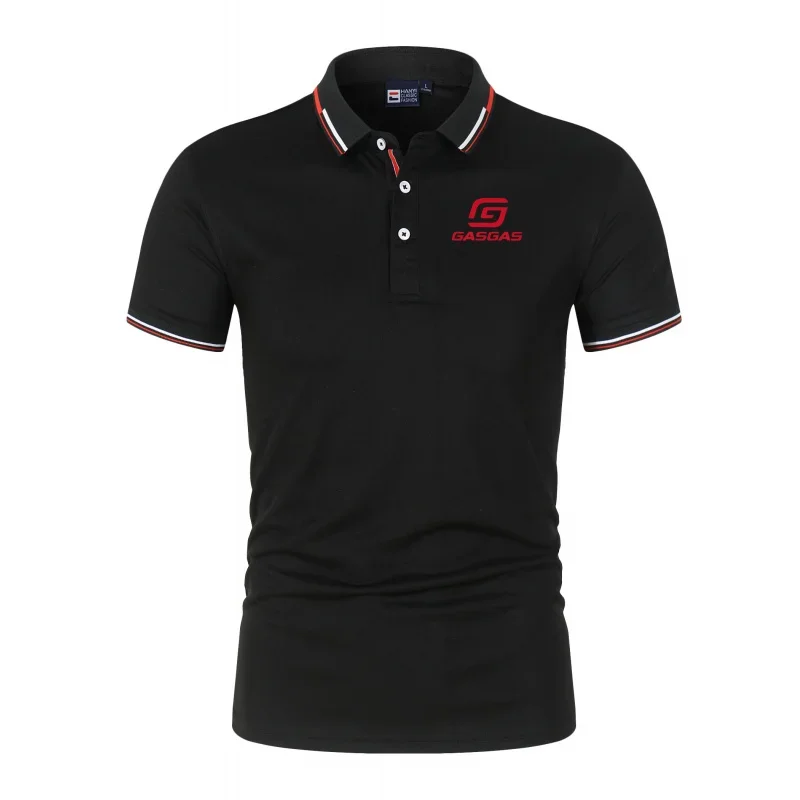 Polos d'été tendance pour hommes 2026 – Motocross GasGas Sport Décontracté Couleur Unie Imprimé Mode Harajuku Hauts d'affaires pour hommes