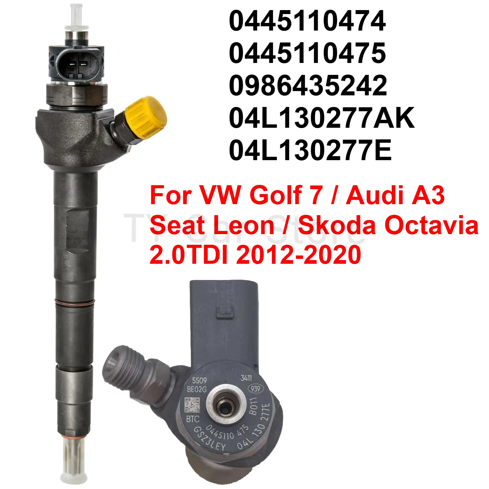 

Новый дизельный топливный инжектор 04L130277AK 04L130277E 0445110475 для VW Golf 7, Audi A3, Seat Leon, Skoda Octavia 2.0TDI 2012-2020