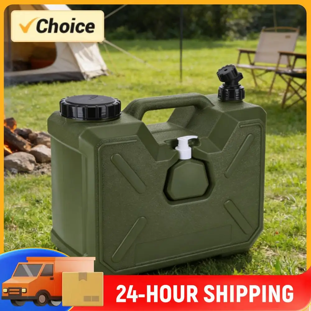 

12L Camping Water Container W/ Spigot & Hand Sanitizer Bottle Portable Water Jug for Hiking Picnic Vehicle Outdoor Hurricane