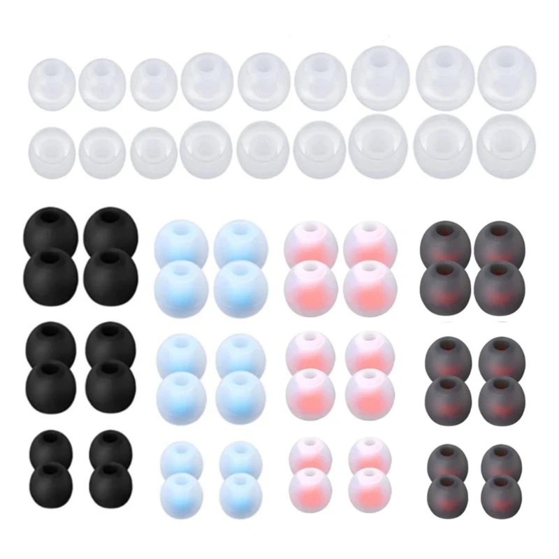 18Pairs Replacement Silicone Eartips Ear Tips Replacements Enjoy Better Sound Small Large for in Ear Headphones