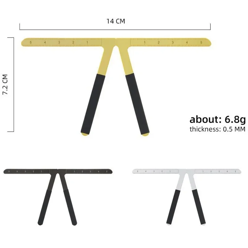 Plantilla de tatuaje de cejas para Microblading, 1 piezas, 3 colores, regla, moldeador de equilibrio, plantilla de posicionamiento, definición, maquillaje permanente, herramienta 3D