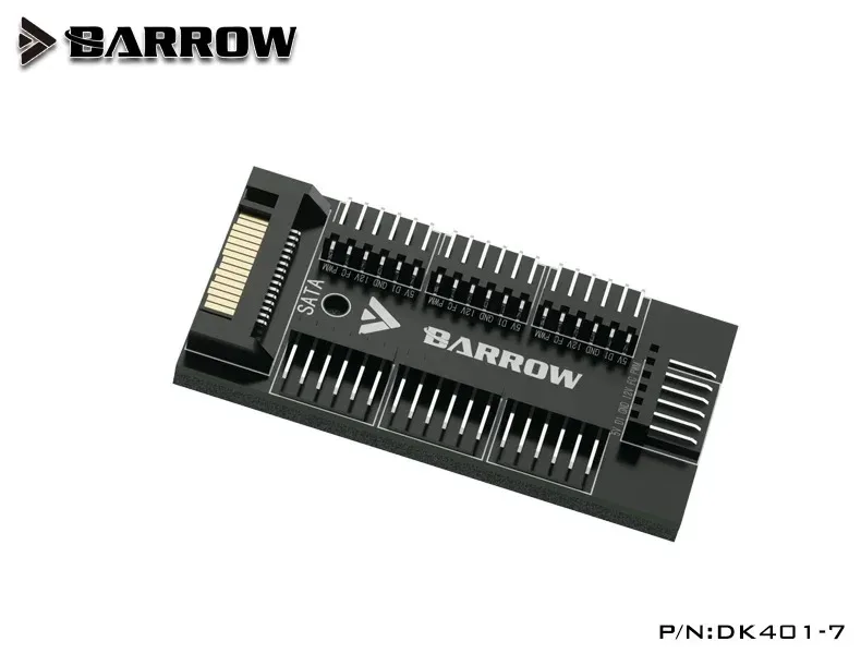 Barrow DK401-7, 7-way Controllers, Full Function RGB and fan hub , Sata power supply interface, PC Water Cooling accessories