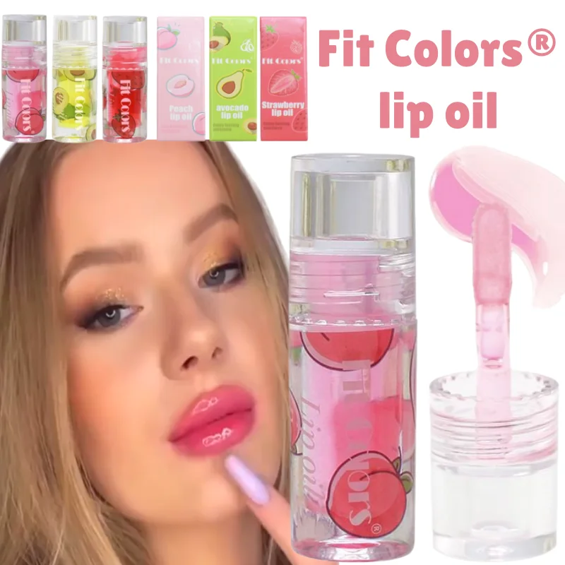 زيت الشفاه الفاكهة مرطب طويل الأمد ترطيب تتلاشى خطوط الشفاه شفافة مائي الشفاه الصقيل حمض الهيالورونيك مرآة ملمع الشفاه