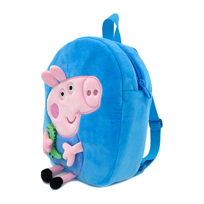 Cartoon Peppa Pig Plush Kindergarten Single Shoulder Bag Backpack Soft Stuffed George Wallet Candy Toys Pink Student Kids Gifts