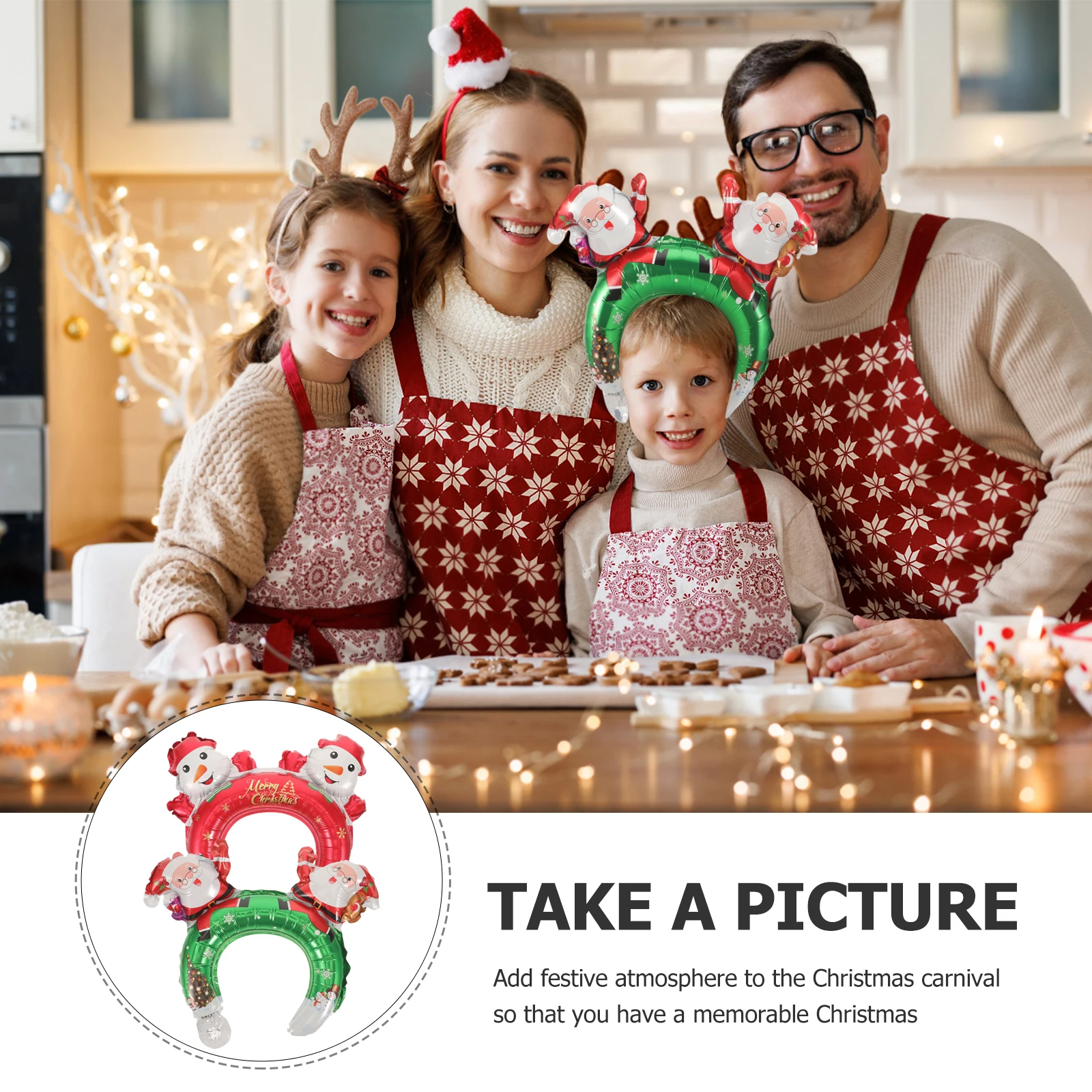 

20Pcs Colorful Inflatable Balloon Headbands Reusable Hair Ornaments for Holiday Party Decorations Photo Booth Props