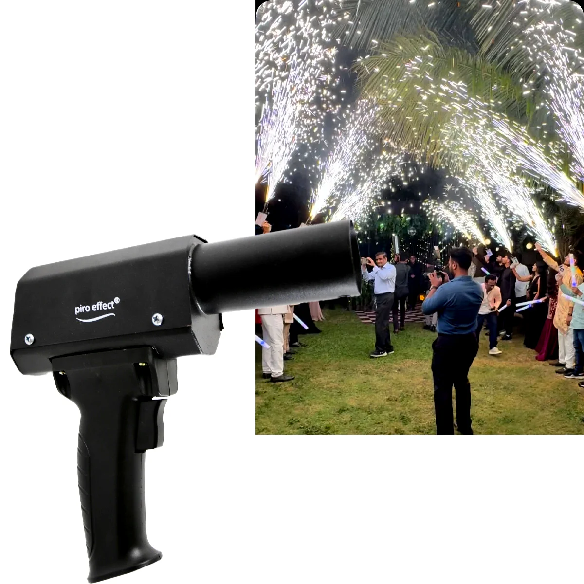 Handheld Mini Spark Shooter Dj Wedding Party Decoration Cold Fountain Stage Effect Machine Marriage Bride First Dance Festival