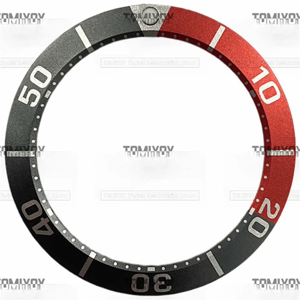 40MM*31.5MM Black Yellow Green White Aluminium flat Bezel Insert Fit for Seiko Ocean Series  Men's Mechanical Watch