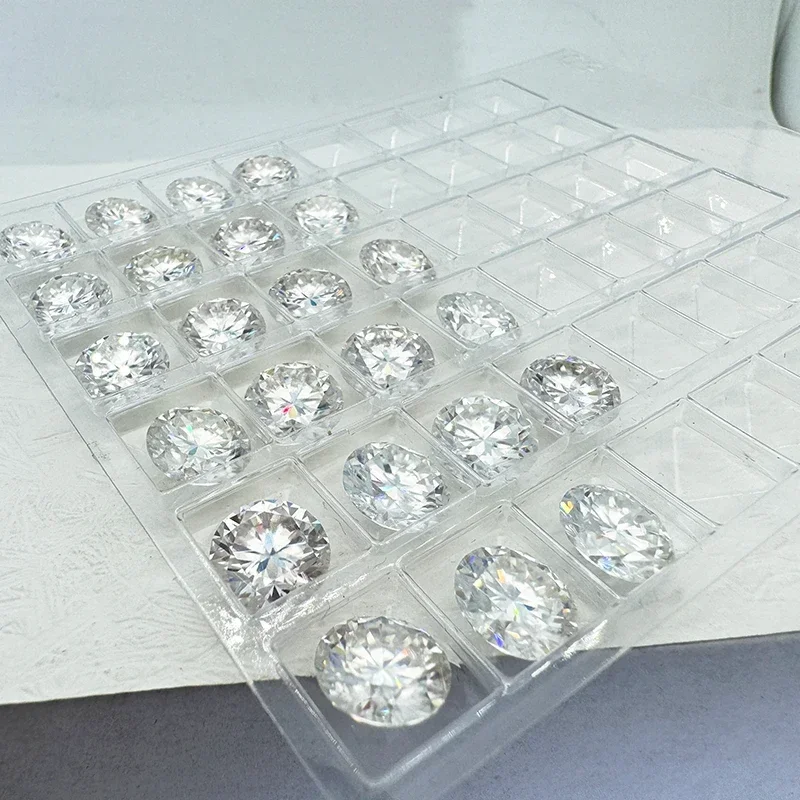 

D Color Moissanite Stone Wholesale Vvs1 Round Cut 3.0mm-15.0mm Real D Gemstone for Diy Jewelry Making with Report