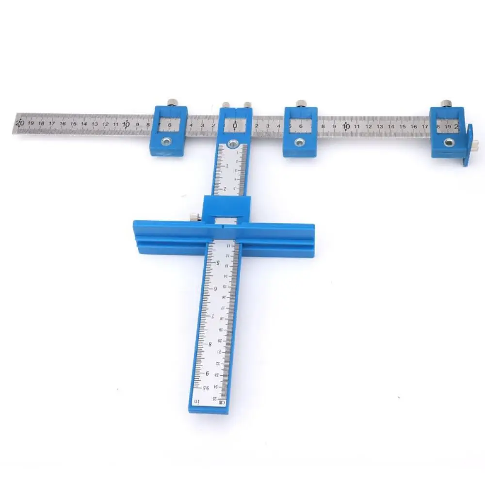 Professional Cabinet Pull Handle Template Drill Guide Locator Durable Aluminum Alloy Stainless Steel Woodworking Hole Jig