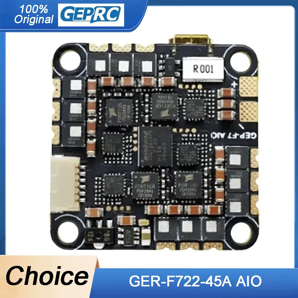 

New GEPRC GEP-F722-45A AIO V2 F411 FC 45A 2-6S 8bits BLS ESC 26.5mm/M2 DIY RC FPV Quadcopter Replacement Accessories Parts