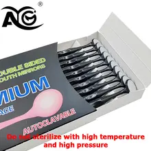 1 caixa ag espelho de boca dental premium superfície frontal refletor de exame dupla face espelhos orais ferramenta instrumento dentista