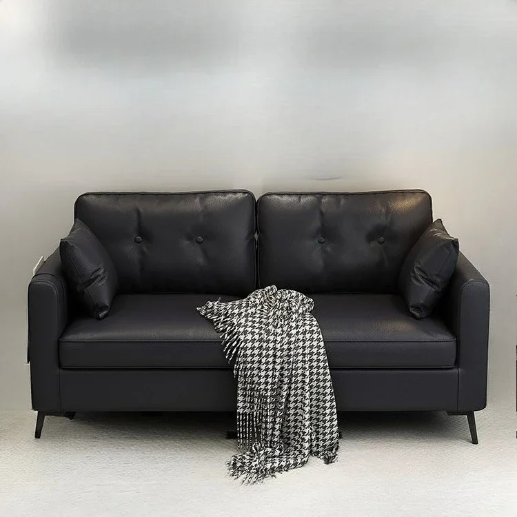 

Small apartment, apartment, clothing store, lounge area, reception black lazy living room sofa