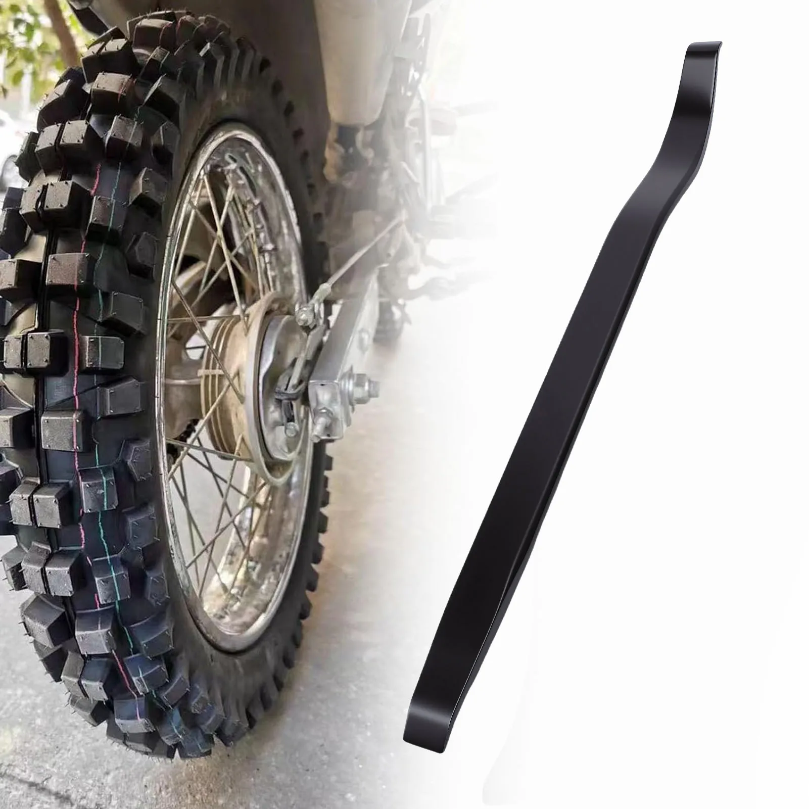 

15-дюймовый изогнутый лопаточный рычаг для шин мотоциклов, квадроциклов, газонокосилок, тракторов и велосипедов – инструмент для замены шин