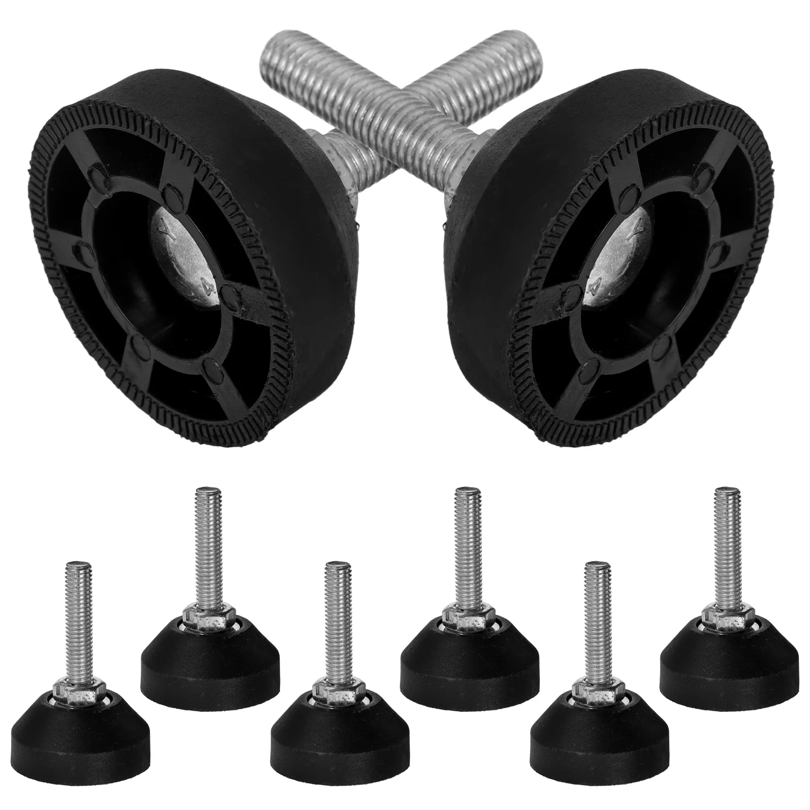 

8 Pcs Adjustable Feet Leg for Heavy Furniture Whole Legs Black Cabinet Leveling