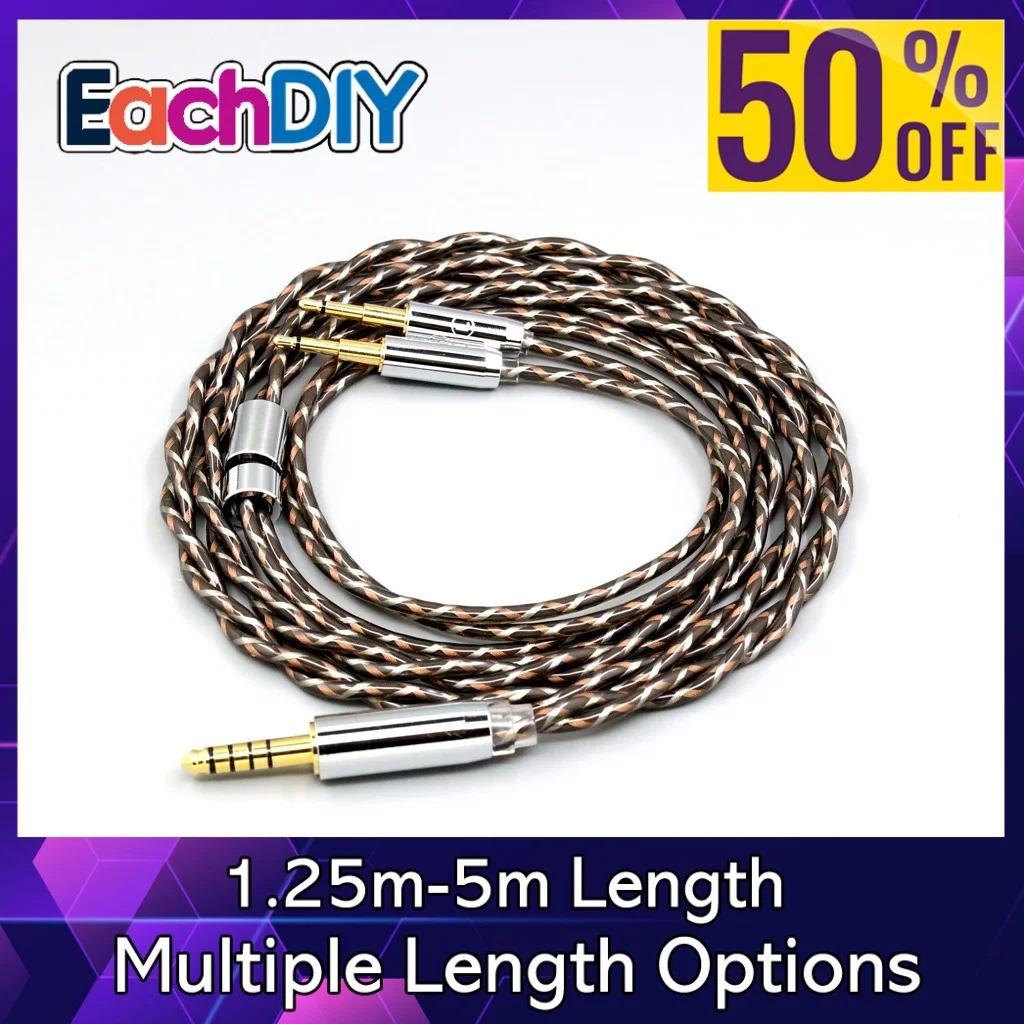 TypeX 25AWG リッツシールド 7n OCC イヤホンケーブル Sivga Phoenix SV021 Oriole PII Apollo Aiva ヘッドフォン用 デュアル 2.5mm LN008897